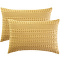Phf 100% Cotton Waffle Pillow Shams Queen Size, 2 Pack 20 ' X 30 ' Soft Skin-Friendly Pillowcases, No Filling, Aesthetic Woven