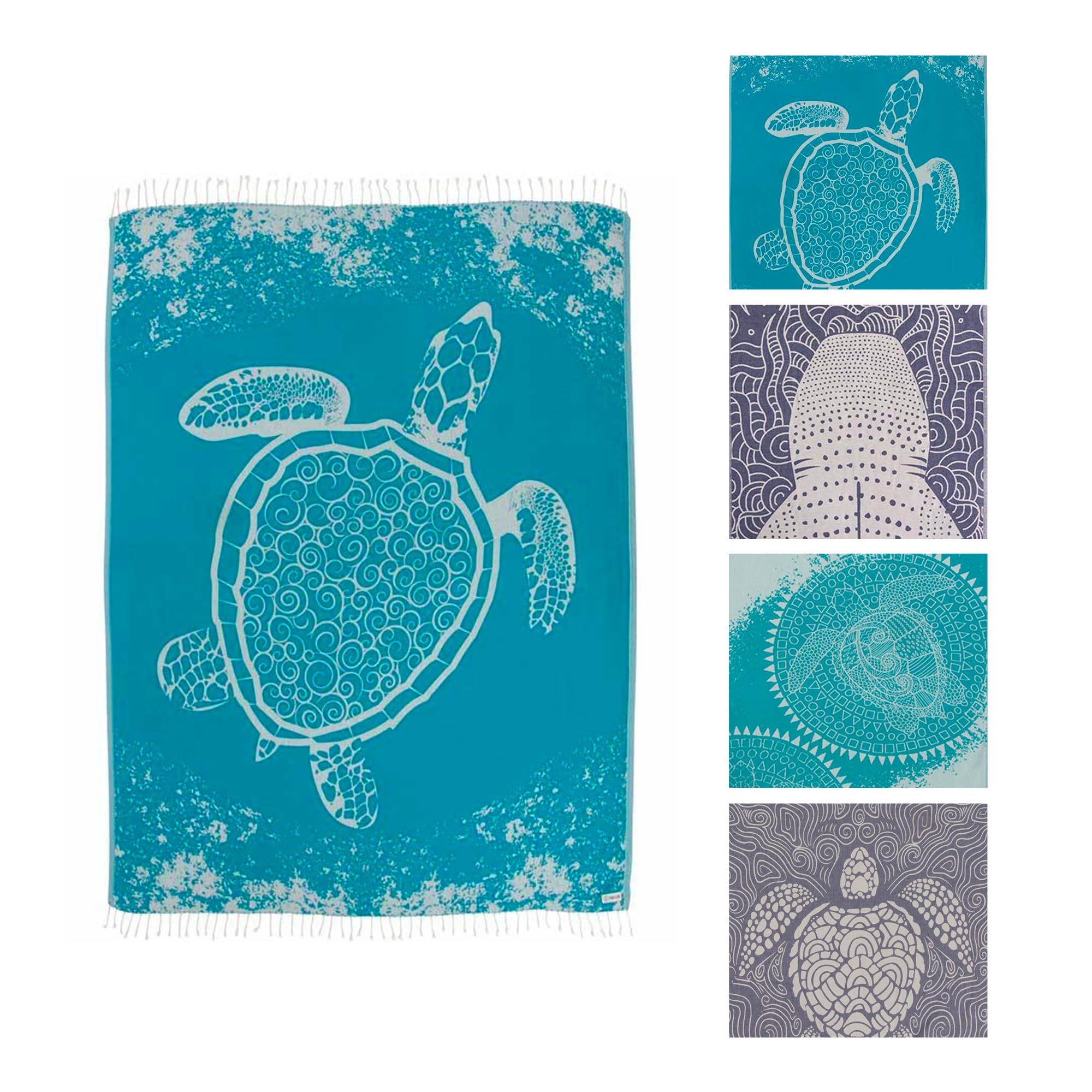 Sand Cloud Extra Large Turkish Beach Towel - Free 100% Organic Cotton Yarn Quick Dry for Beach, Picnic, Blanket or Bath As Seen 