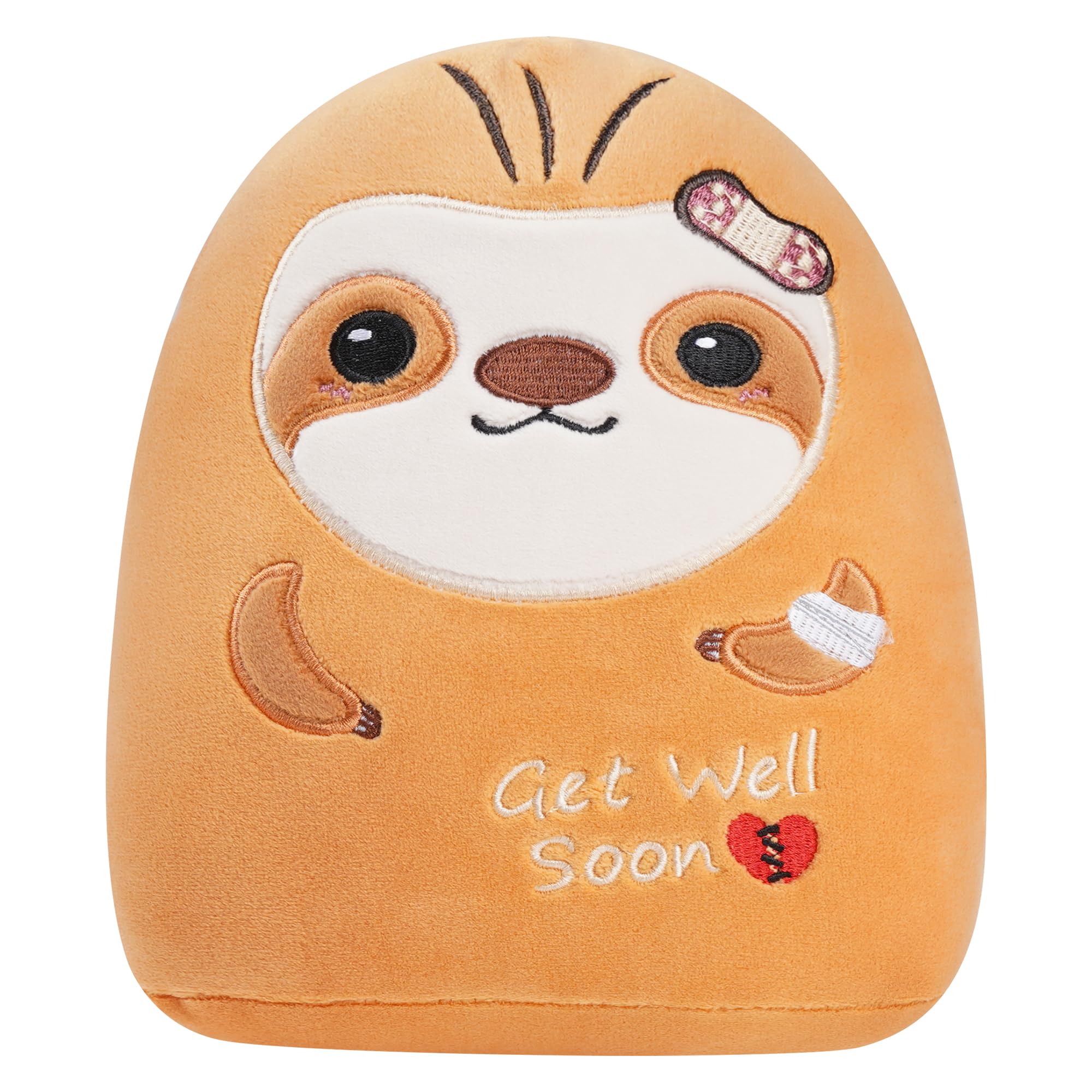 Seaopop Get Well Soon Plush - 7.8 Inch Sloth Plush Pillow Soft, Cute Stuff Animals Plushies Toys Gift For Girls Kids Women Recov