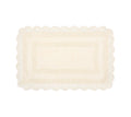 Laura Ashley Crochet Cotton 21x34 Bath Rug, Ivory