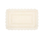 Laura Ashley Crochet Cotton 21x34 Bath Rug, Ivory