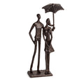 Danya B Loving Couple Under Umbrella Bronze Sculpture - Modern and Elegant Design - Metal Art - Contemporary Home and Office D  