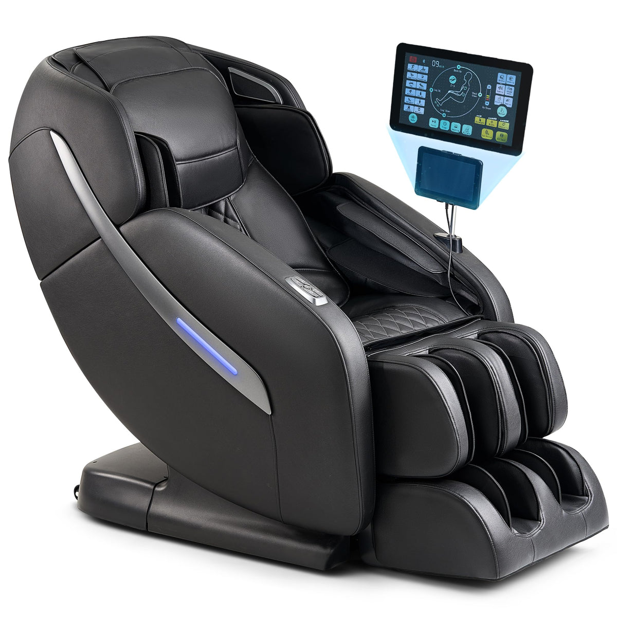 MYNTA 3D Massage Chair Full Body Zero Gravity with 52' SL Track, Bigger Massage Roller, 12 Auto Modes, Lumbar and Calf Heating,