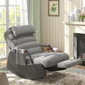Polar Aurora Nursery Rocking Chairs with Soft Seat and Headrest,Corduroy Fabric Accent Chair with Side Pocket,Glider Rocking Cha