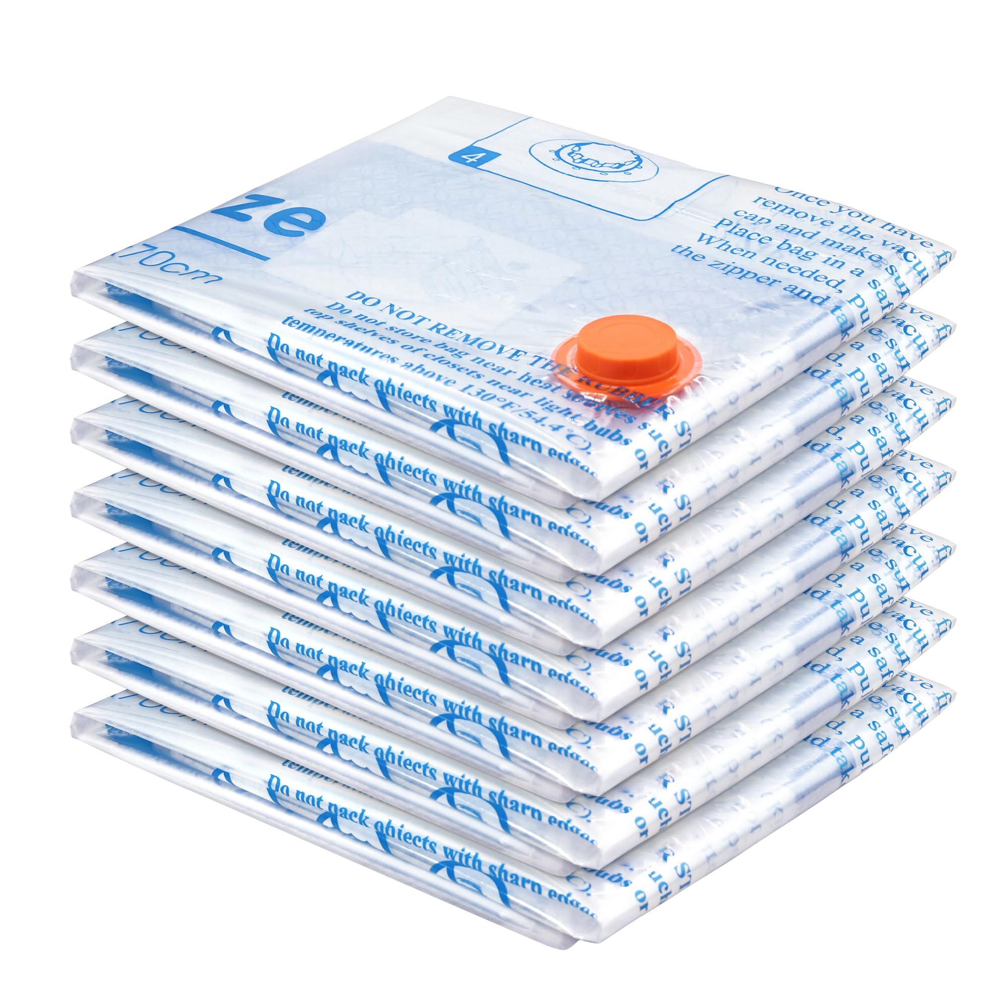 Vacuum Storage Bags 7 Jumbo, Space Saver Sealer Bags, Airtight Compression Bags for Clothes, Pillows, Comforters, Blankets, Bedd