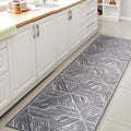 JONATHAN Y WSH313A-28 Vector Modern Coastal Geometric Machine-Washable Blue/Cream 2 ft. x 8 ft. Runner Rug, Modern, Contemporary