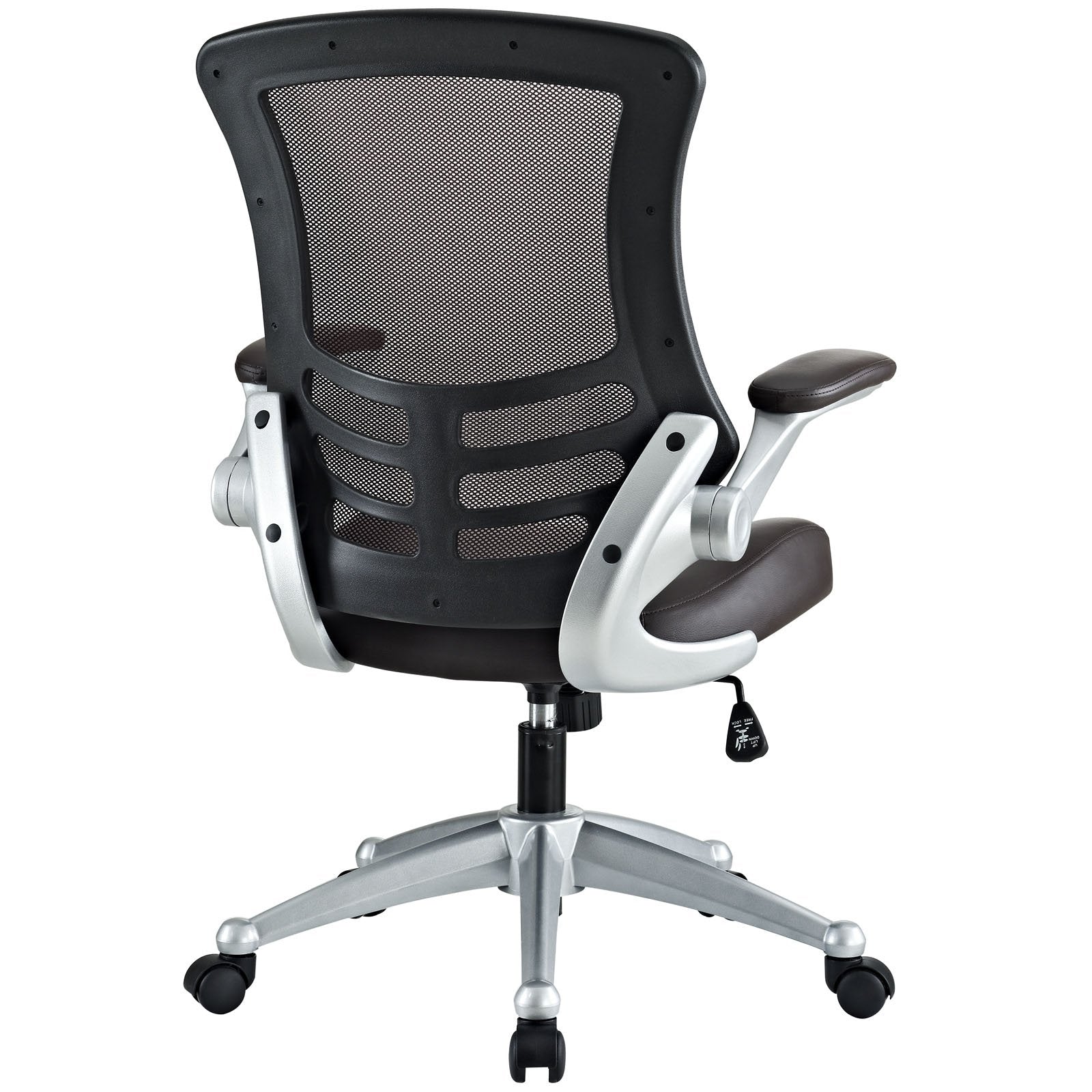 Modway Attainment Mesh Back and Vinyl Seat Modern Office Chair in Brown