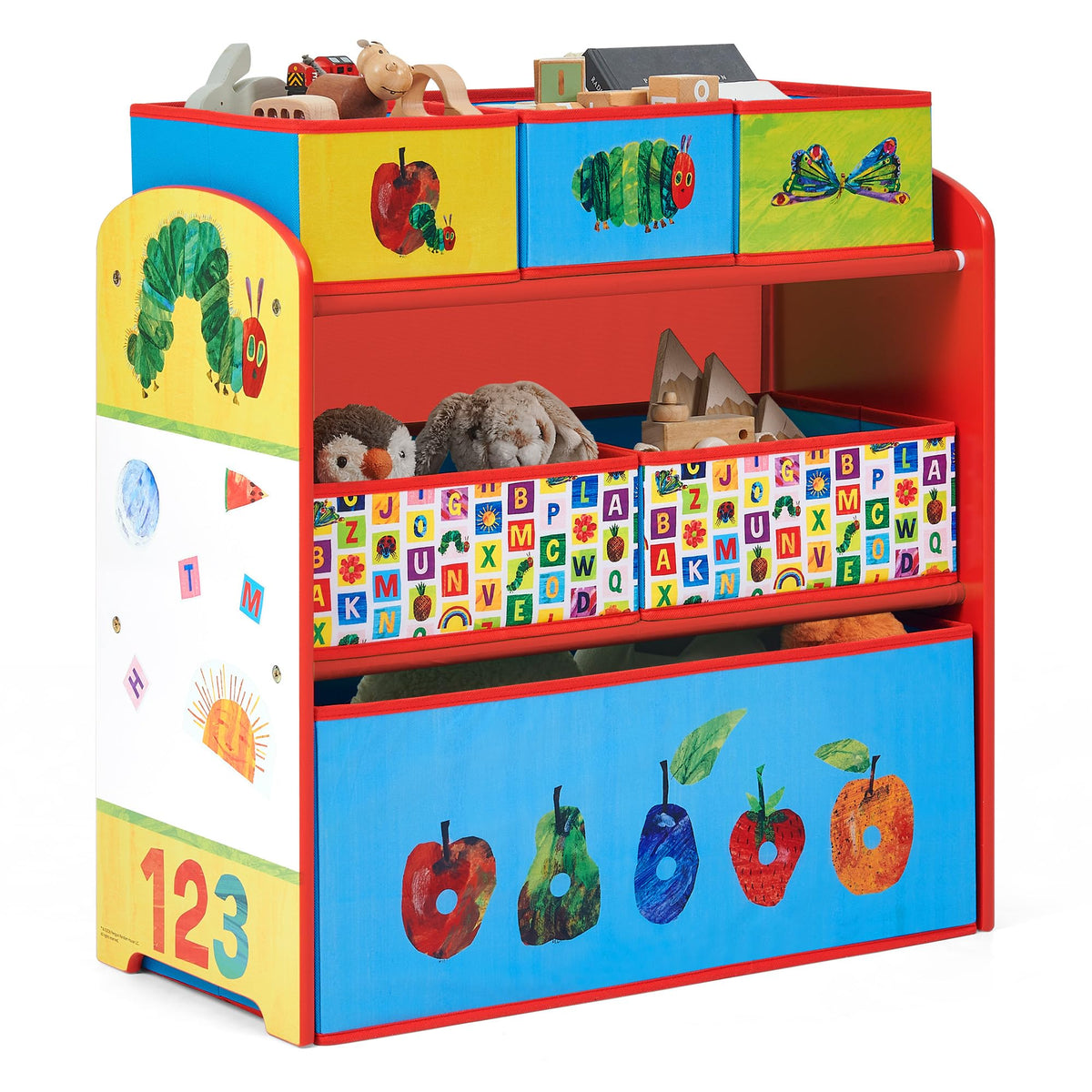 Delta Children  World of Eric Carle, The Very Hungry Caterpillar Design & Store 6 Bin Toy Storage Organizer  Greenguard Gold C