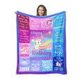 Pozevan 2 Year Old Girl Birthday Gift Blanket, Gifts For 2 Year Old Girls, 2 Year Old Girl Gifts, Two Year Old Girl Birthday Gif