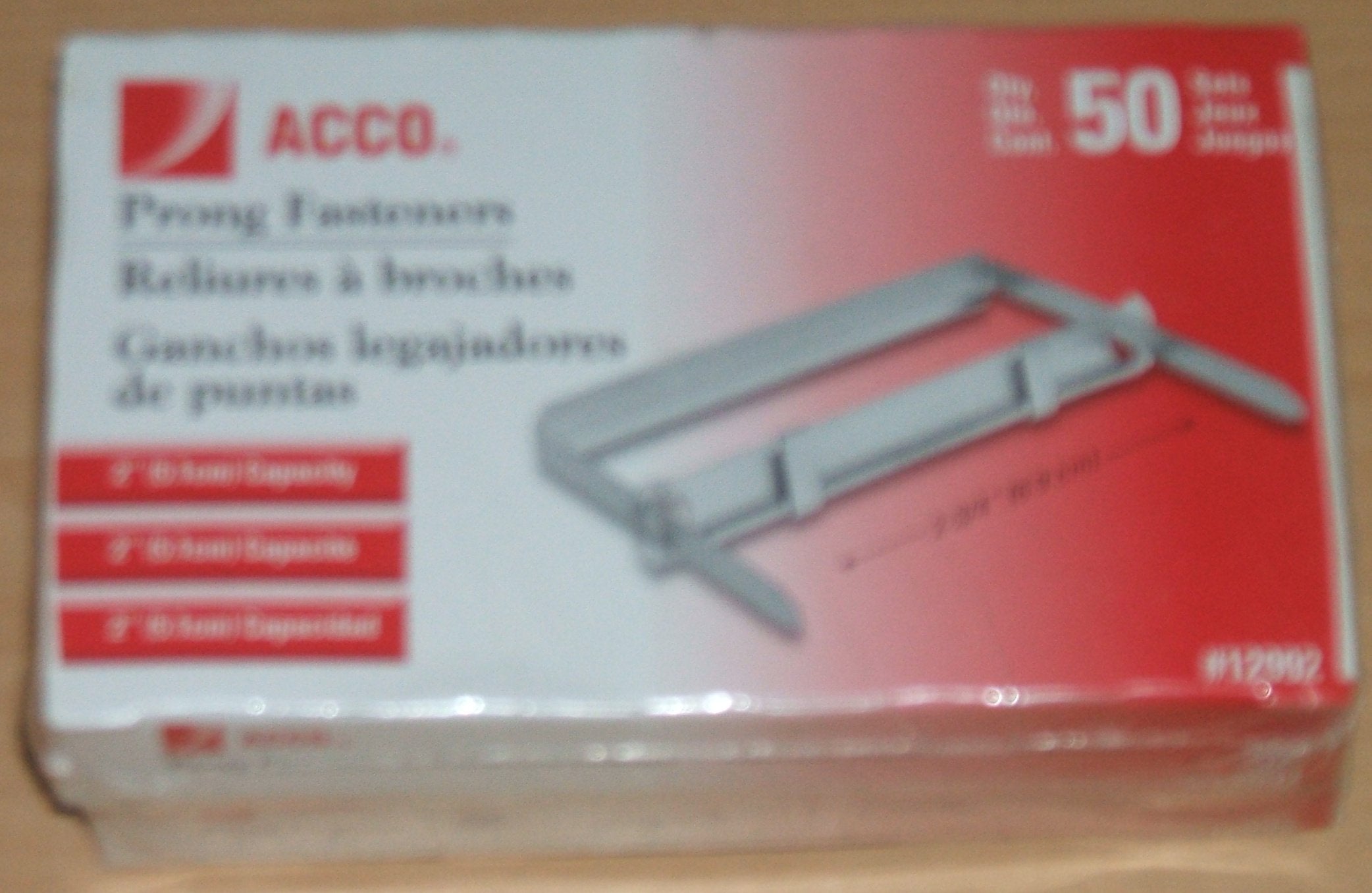 Acco Prong Fasteners #12992 (2 Boxes Of World Brand -- 50 Cont.)