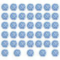 Cherica Blue Hydrangea Artificial Flowers Bulk, 40 Pcs Faux Hydrangea Flowers Heads, Artificial Fake Silk Hydrangea Flowers with