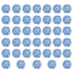 Cherica Blue Hydrangea Artificial Flowers Bulk, 40 Pcs Faux Hydrangea Flowers Heads, Artificial Fake Silk Hydrangea Flowers with