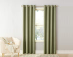Sun Zero Becca Energy Efficient Grommet Curtain Panel, 40'' X 63'', Sage Green