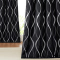 Nicetown Black Out Curtains 120 Inch Long 2 Panels Burg, 52' Width, Extra Long Blackout Drapes For Office Window, Foil Printed