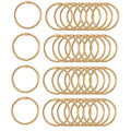 Xmhf 2 Inch (50 Pack) Loose Leaf Binder Rings, Nickel Plated Steel Binder Rings,Keychain Key Rings, Metal Book Rings,Golden, For
