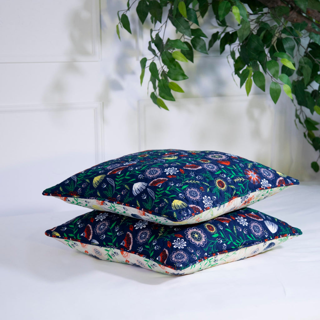 Southshore Fine Living, Inc. Boho Throw Pillow Covers 26'X26', Set Of 2 Euro Sham Covers, Quilted Pillow Shams 26X26 To Match