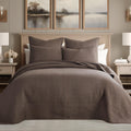 Levtex Home - Cross Stitch Cocoa Bedspread Set - King Quilted Bedspread And Two King Shams - Cross Stitch Pattern - Bedspread (1