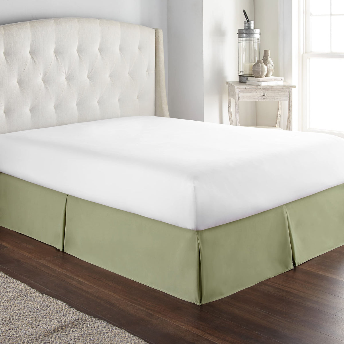 Hc Collection Bed Skirt King Size, Soft Microfiber Box Spring Cover, 14' Inch Drop King Bed Skirt, Wrinkle & Fade Resistent - S