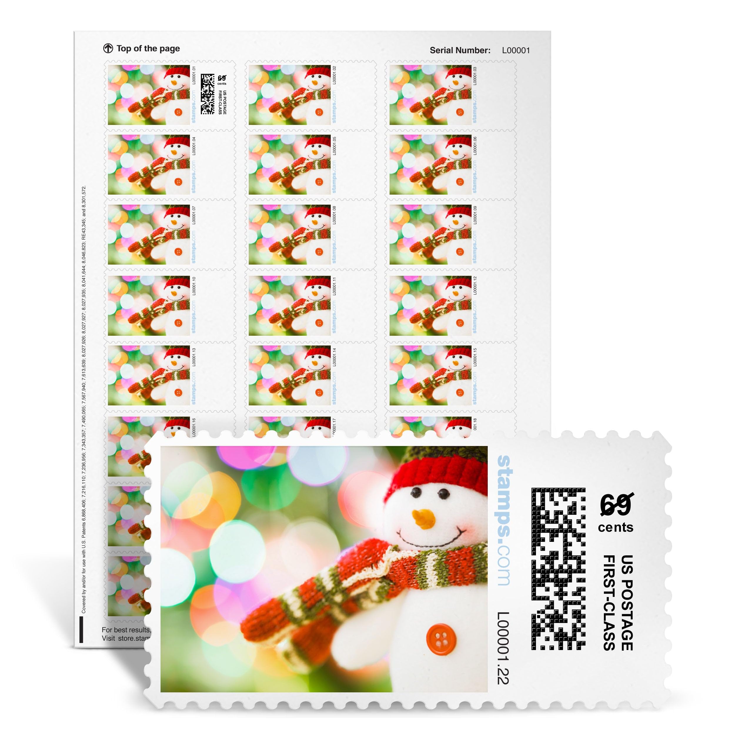Netstamps Blank Mailing Labels - Snowman Hugs | 120 Long-Lasting Labels On 5 Sheets | Perfect For Small Business, Home Office, &