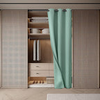 Bgment Frosty Green Door Curtain 80 Inch Length For Doorway, Bedroom Closet Curtain, Privacy Thermal Insulated Blackout Grommet Room Divider For Room Separation, 1 Panel, 42 Inch Wide