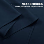 Nicetown Navy Tiers Blackout Curtains 30 Inche Long For Rv Kitchen Basement Thermal Insulated Grommet Small Window Curtain For Bathroom Cabinet,42 Inch Wide Per Panel, 2 Panels