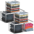 Sorbus Clear Zippered Storage Bags, Plastic Construction (6 Pack)