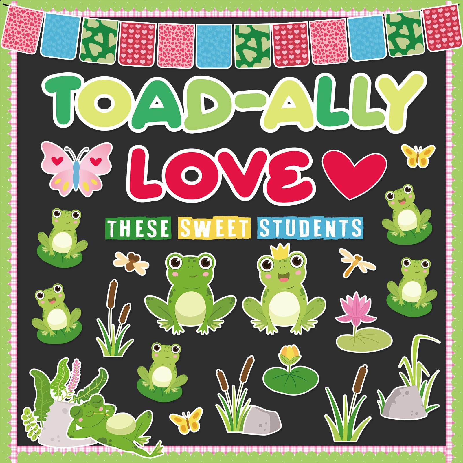 Valentine'S Day Frog Bulletin Board Classroom Decorations Toad-Ally Lo ...