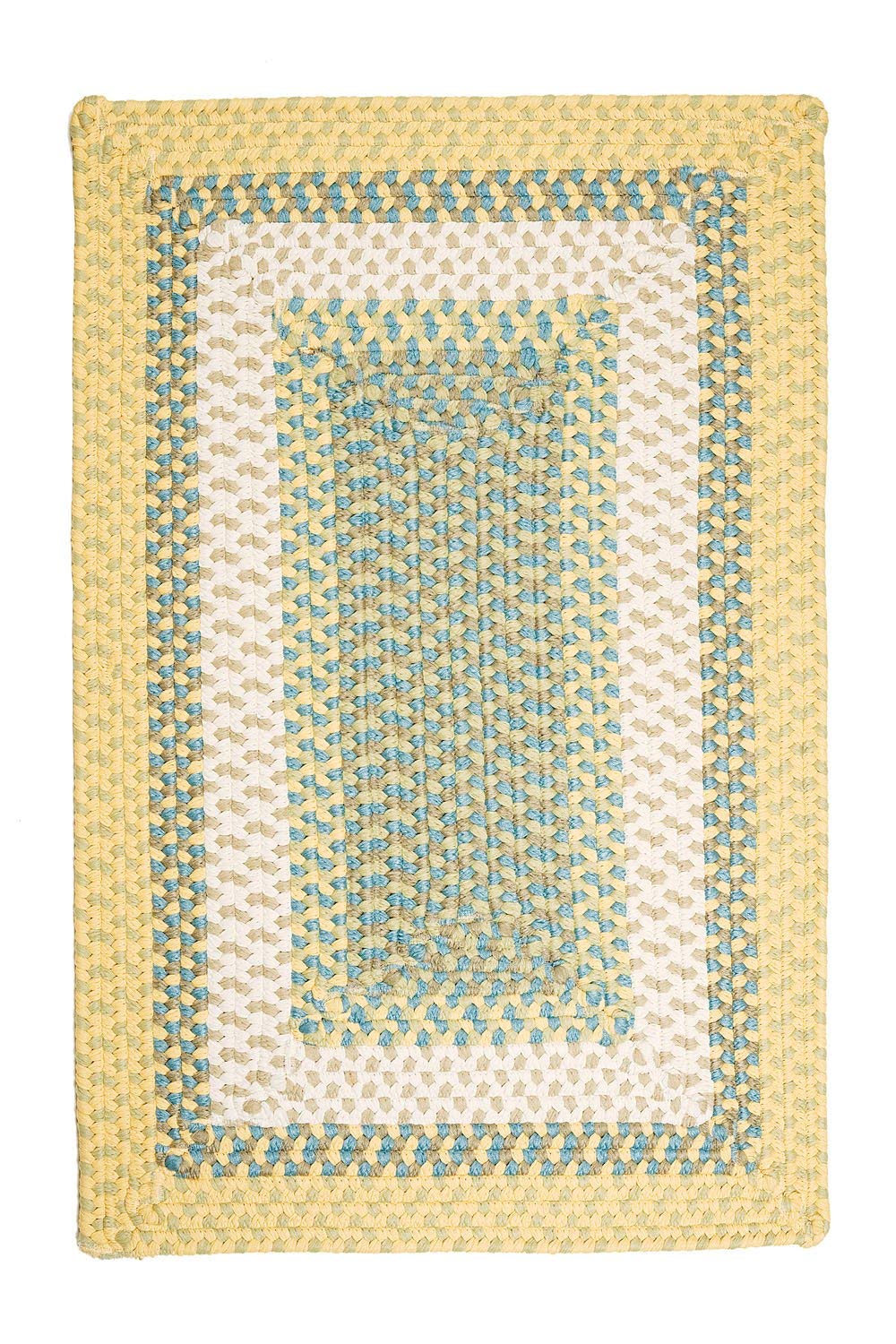 Colonial Mills Montego Rectangular 3' X 5' Braided Modern Area Rug In Yellow Stripes