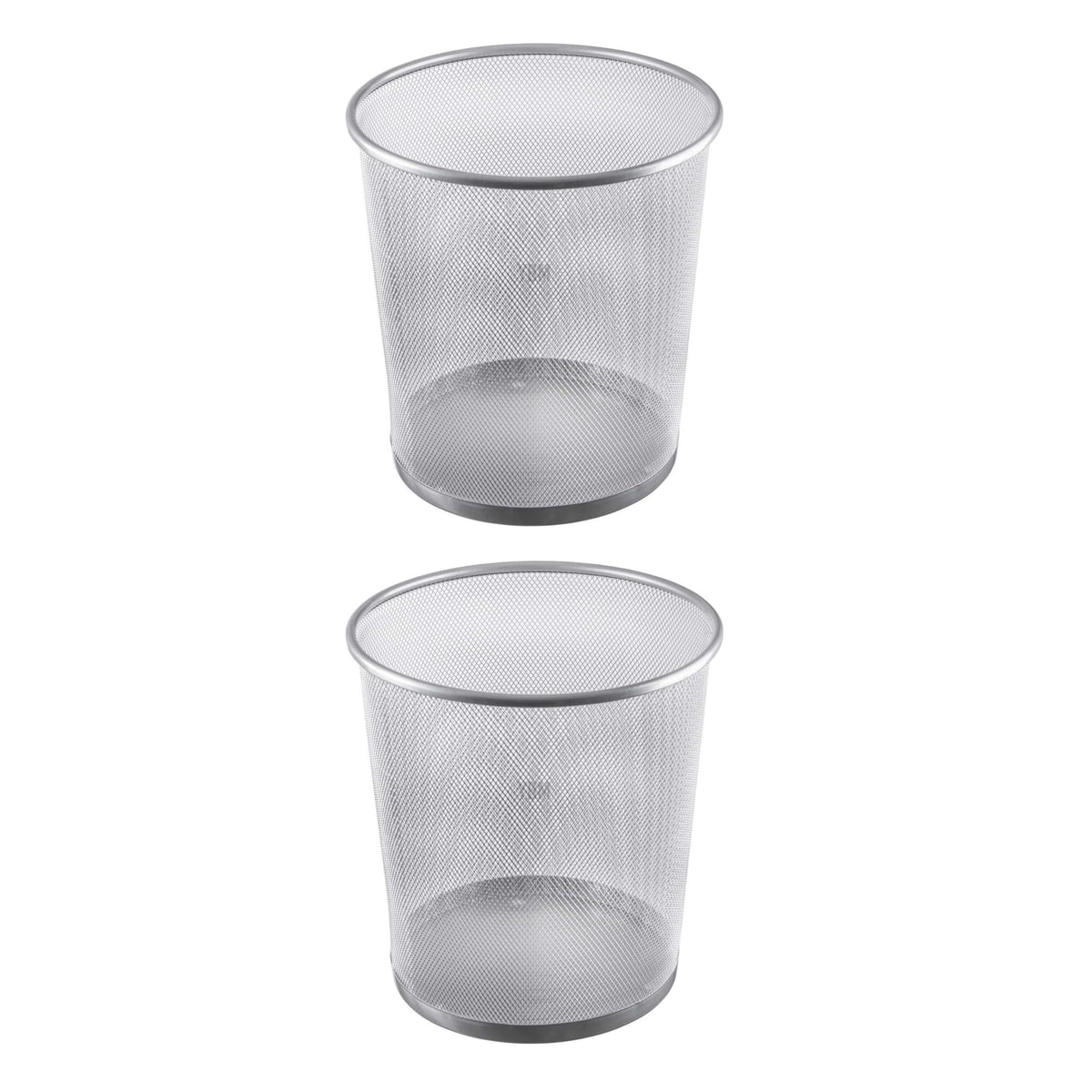 YBM HOME Wire Steel Mesh Trash Can  4.75Gallon Waste Basket for Under Desk, Office, Home, Bathroom, Laundry Room  Round Open 