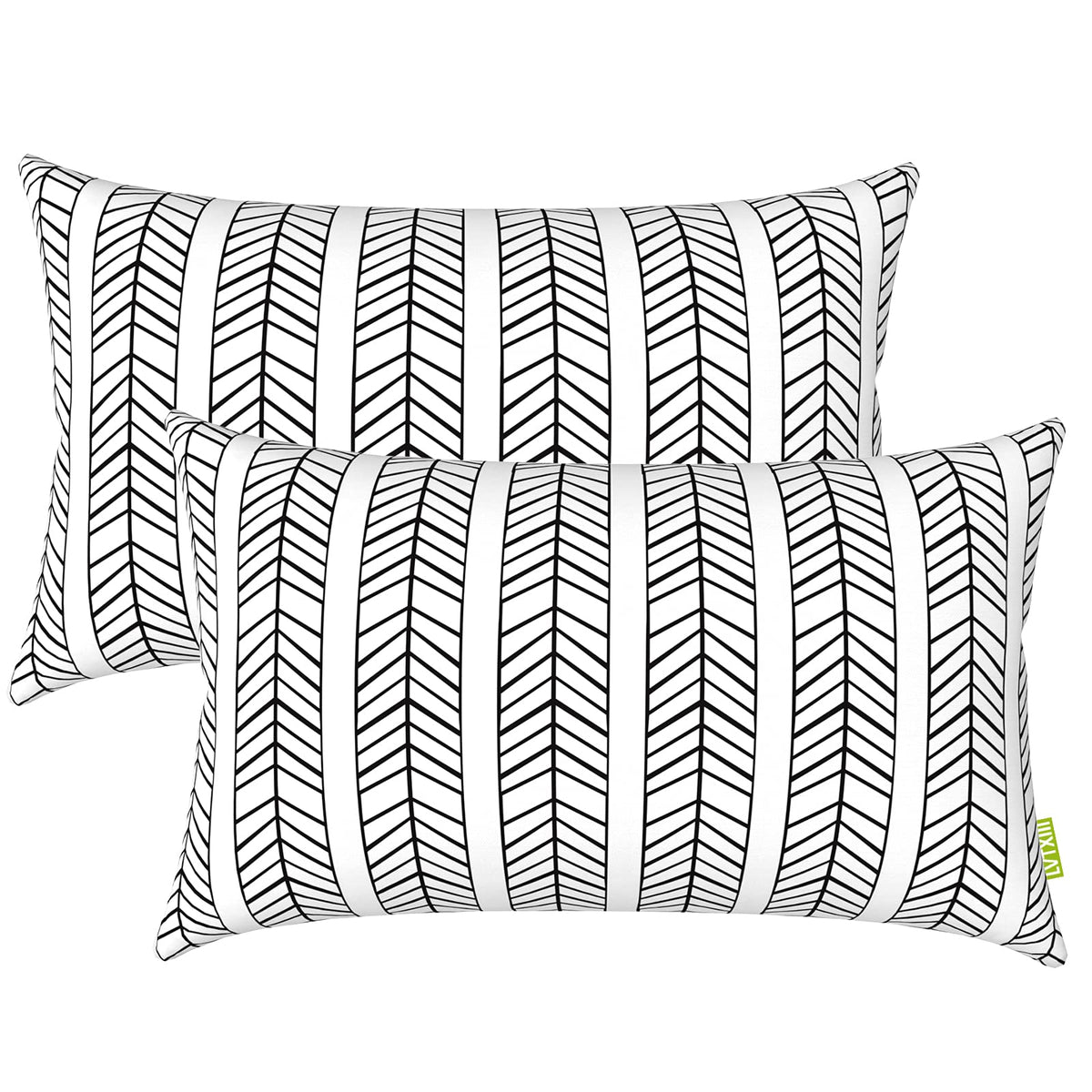 Lvtxiii Set Of 2 Patio Lumbar Pillows, 12   X20    Fade Resistant Outdoor Lumbar Pillow With Inners, Fluffy Decorative Garden Lu