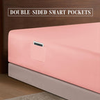 Elegant Comfort 1500 Premium Hotel Quality 18-24 Inches Deep - Extra Deep Pocket Single Fitted Sheet For High Mattress, Luxury And Softest, Smart Pocket - Wrinkle Free, Twin/Twin Xl, Dusty Rose