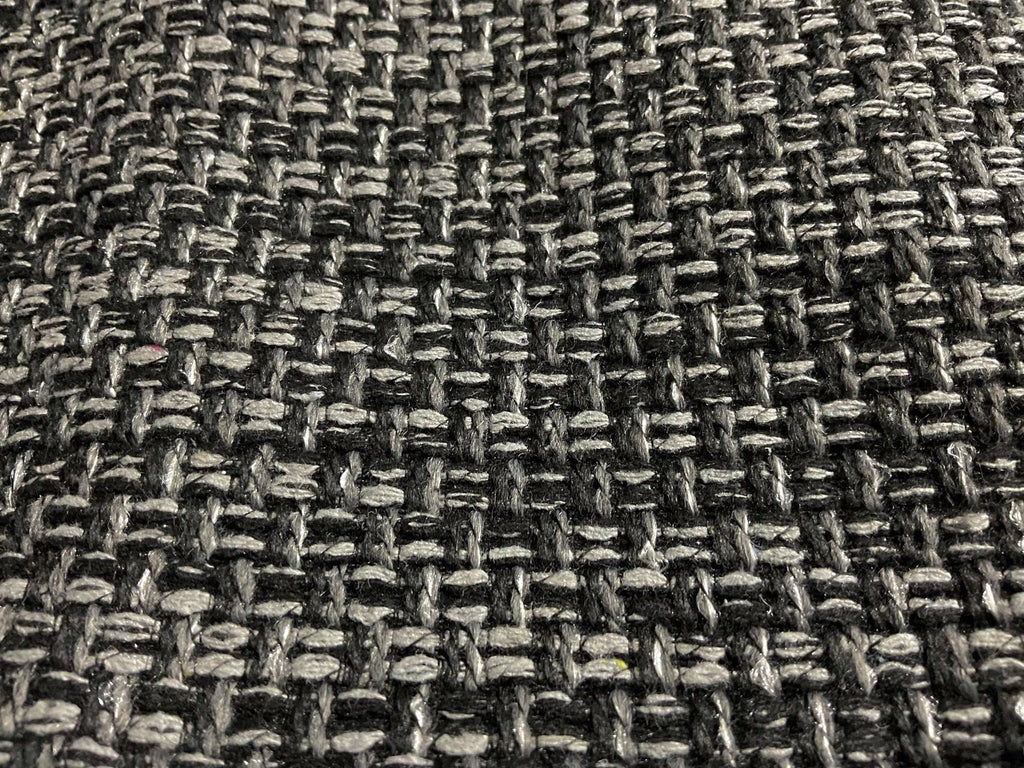 OctoRose Full Size 3 Side Zipper Premium Upholstery Basketweave Thick Linen Grey/Black Mixed Futon Cover Slipcover Sofa Day Bed 