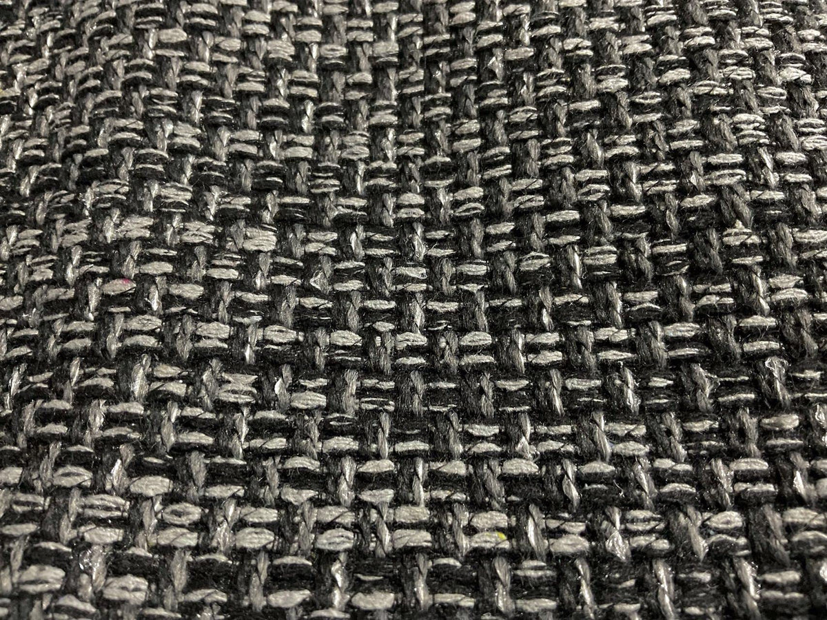 OctoRose Full Size 3 Side Zipper Premium Upholstery Basketweave Thick Linen Grey/Black Mixed Futon Cover Slipcover Sofa Day Bed 
