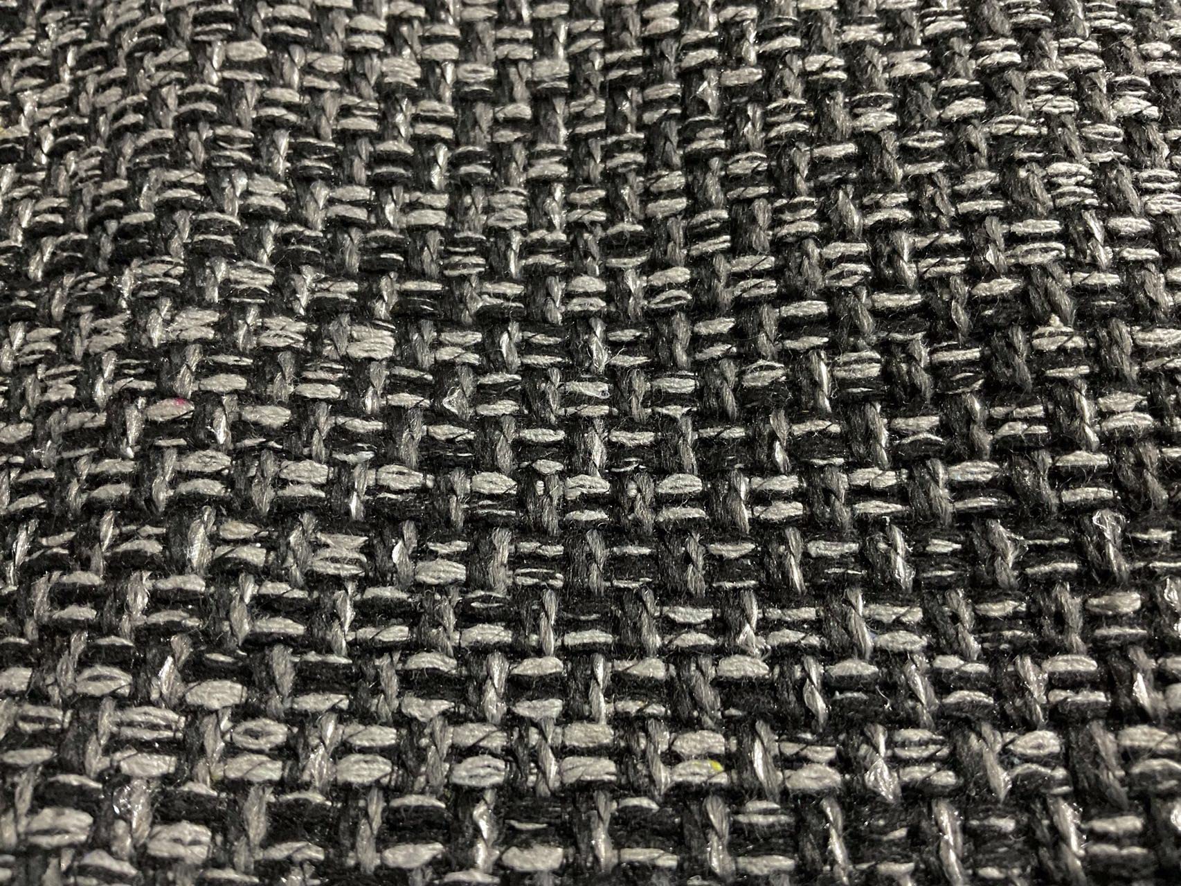 OctoRose Full Size 3 Side Zipper Premium Upholstery Basketweave Thick Linen Grey/Black Mixed Futon Cover Slipcover Sofa Day Bed 