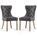 Symax Dining Chairs Set Of 2, Leather Parson Dining Room Chairs, High-End Tufted Kitchen Side Chairs For Bedroom, Living Room, G