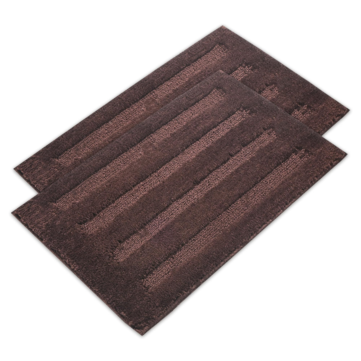 Kuber Industries 2 Pcs Microfiber 60x40 cm Water Absorbent Bathroom Mats Anti Slip | Door Mats for Bathroom Entrance | Soft Comf