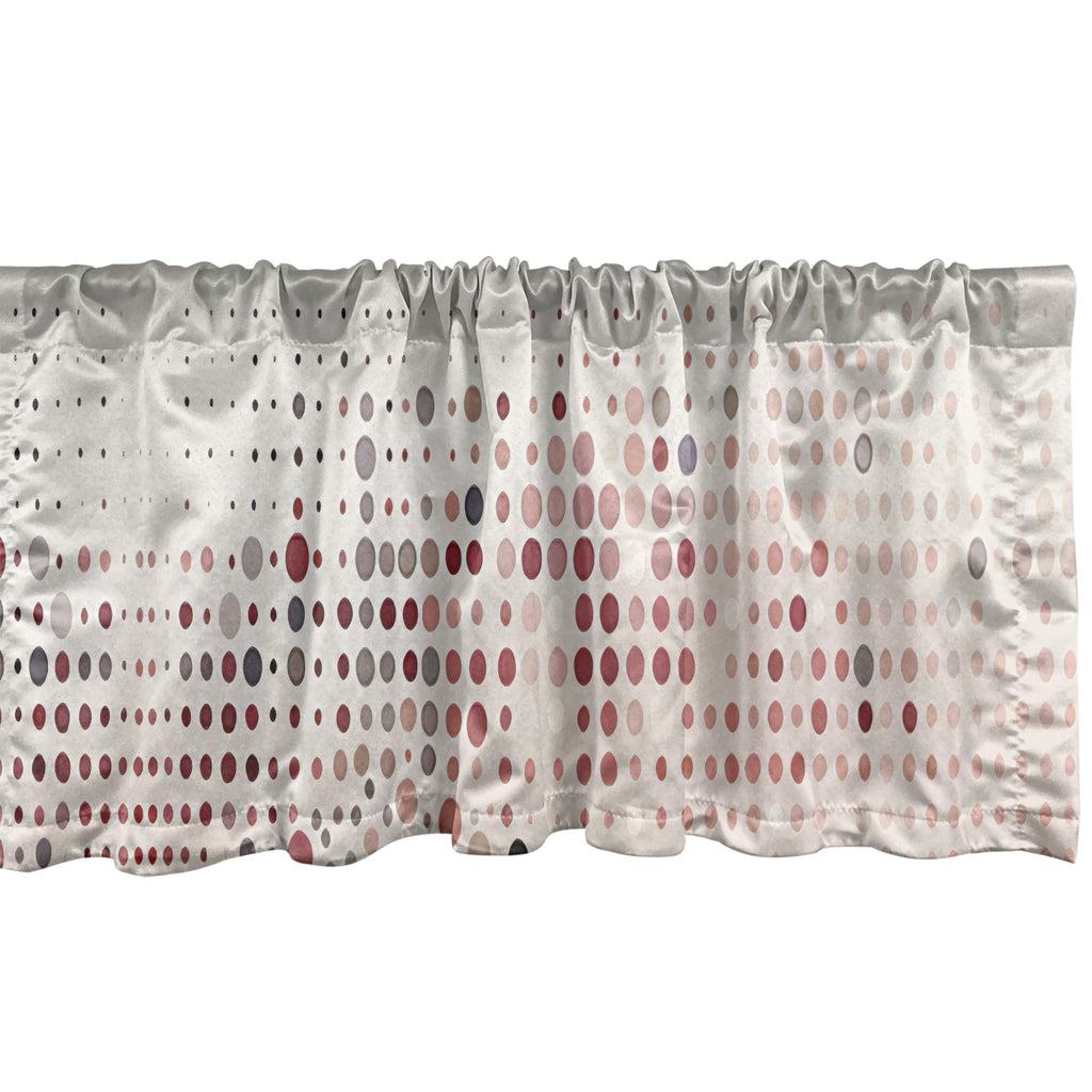 Ambesonne Polka Dot Window Valance Pack Of 2, Surreal Composition Of Dreamy Spots Art Modern Pastel Abstract Rounds, Rod Pocket Curtain Valances Kitchen Bedroom, 54' X 18',Blush Lilac And Eggshell