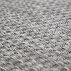 Solid Outdoor Rug For Patio Or Balcony Weatherproof In Mottled Grey, Size: 6'7' Round