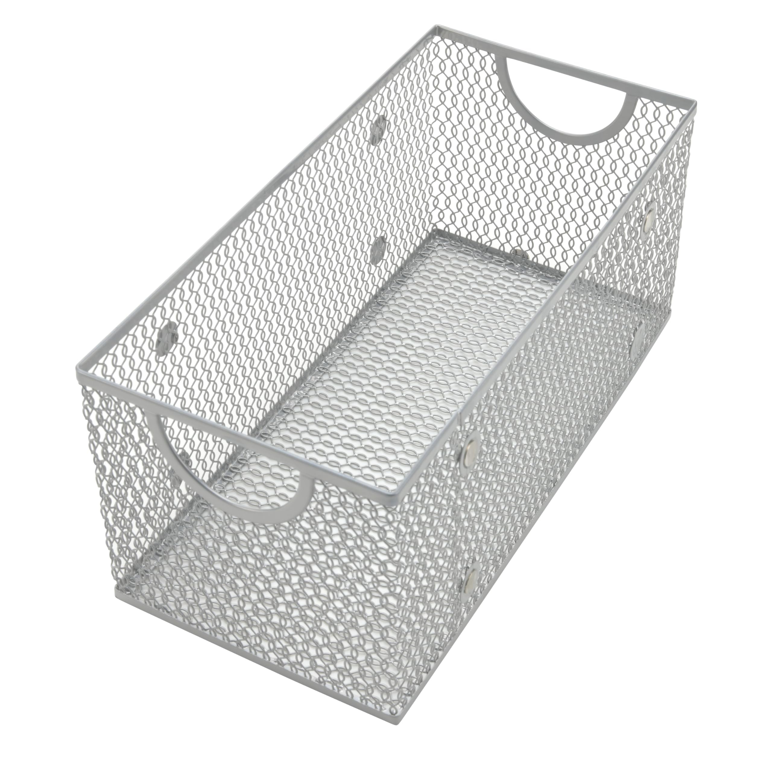 YBM Home Mesh Wire Storage Basket for Shelves, Pantry Organization, and Kitchen - Multipurpose Steel Wire Basket Holder Bin for 