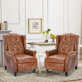 Consofa Wingback Recliner Chair With Massage And Heat Tufted Pu Leather Push Back Recliner Chair For Living Room Vintage Wingbac