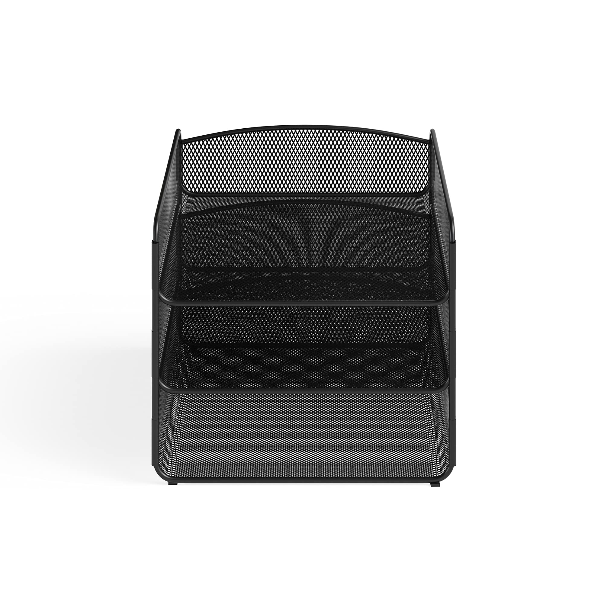 Safco Products Onyx Organizer Triple Tray: Store & Organize with Style - Powder Coated, Rectangular, Perfect for Home, Office & 