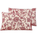 Winlife 100% Cotton Pillowcases 2 Pack Paisley Floral Printed Pillow Cases Set Of 2 Pillow Cover (Standard 20X26', Vintage Red)