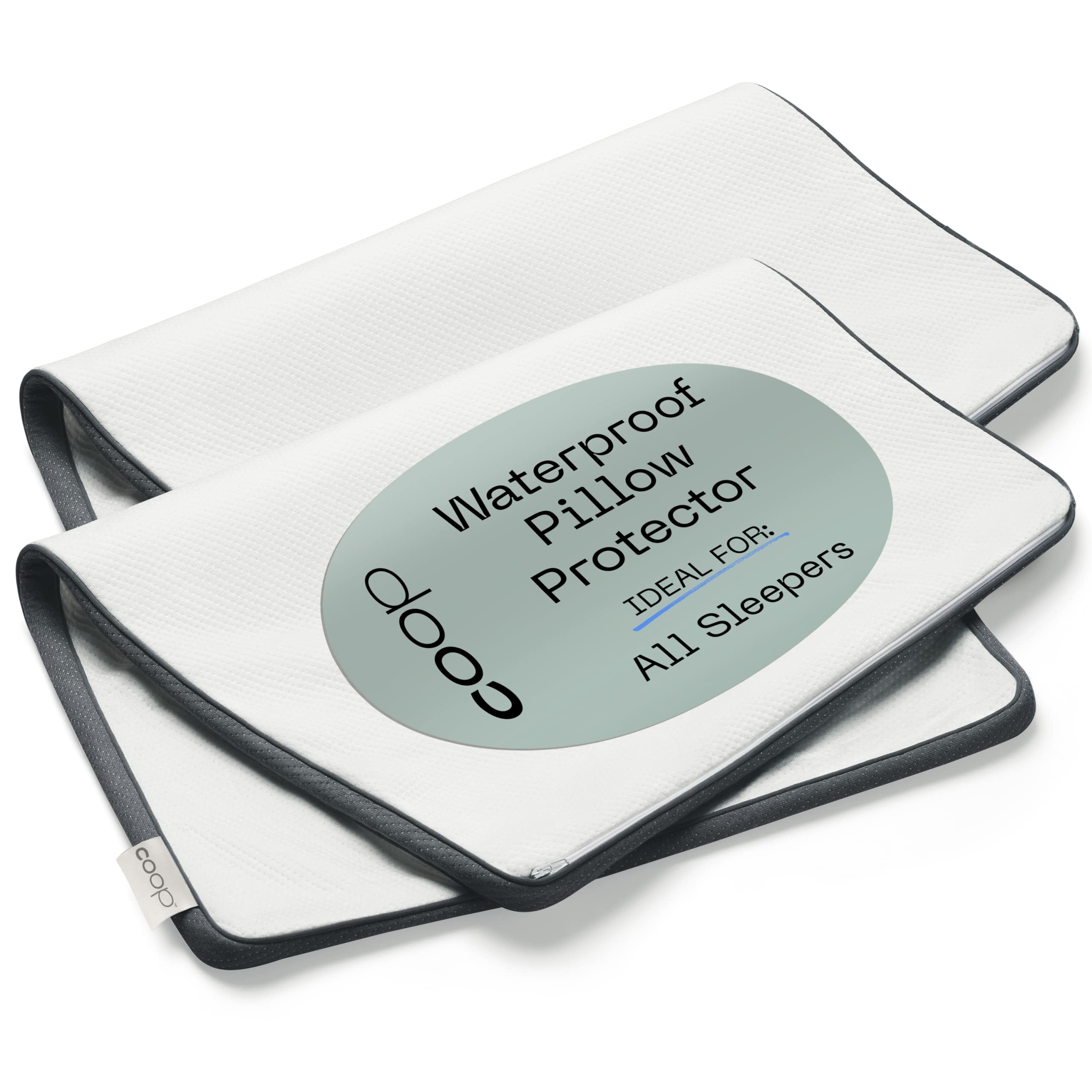 Coop Home Goods Ultra-Tech Pillow Protector For Memory Foam Pillows, Waterproof, Pack Of 2 King Size Pillow Covers - Oeko-Tex Ce