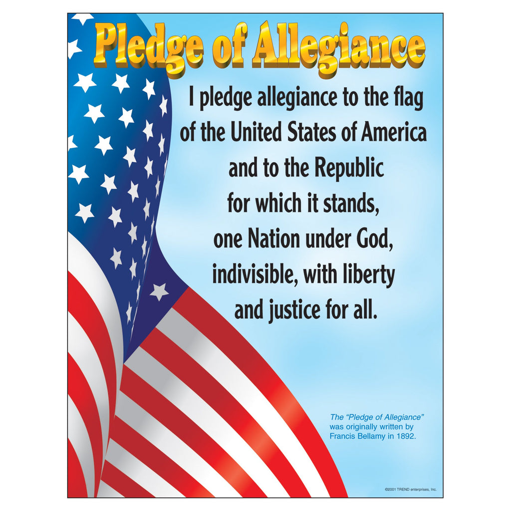 Trend Enterprises, Inc. Pledge Of Allegiance Learning Chart, 17' X 22'