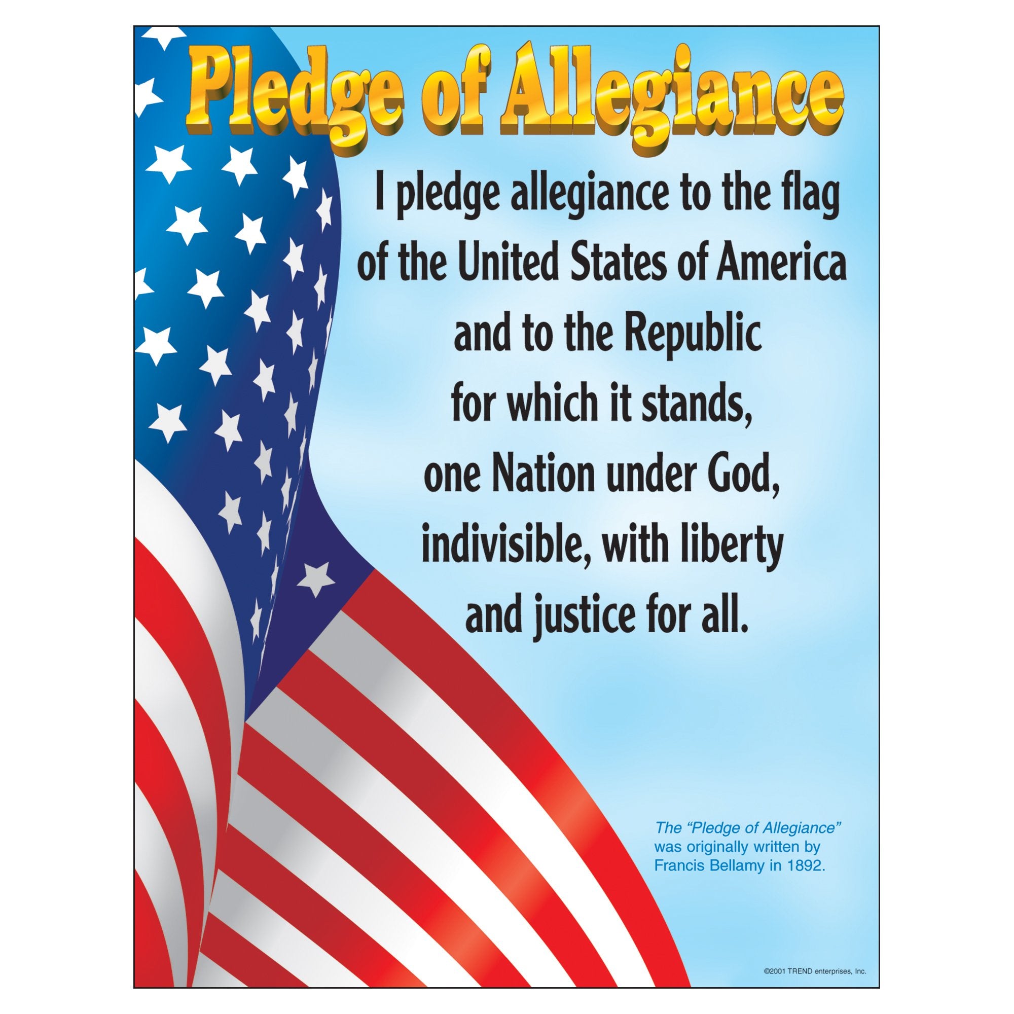 Trend Enterprises, Inc. Pledge Of Allegiance Learning Chart, 17' X 22'