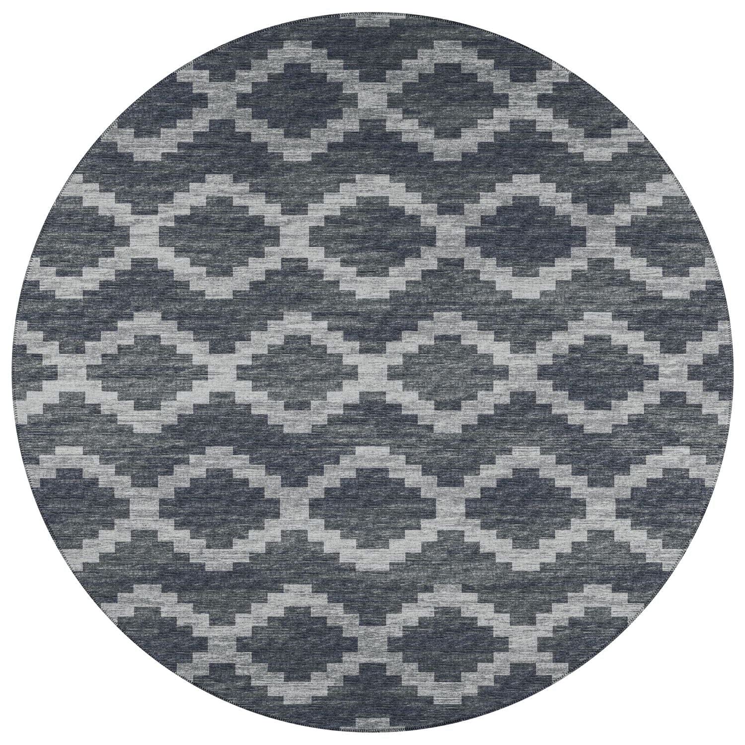 Sedona Sn9 Black Bohemian Rug Round 6' X 6'