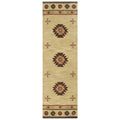 Rizzy Home Alora Decor Ryder 2'6" X 8' Tribal Khaki/Brown/Burgundy/Sage Hand-Tufted Rug