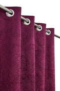 Rensum Velvet 7Ft Door Curtains Pack of 2, Room Darkening Curtain Drapes for Living Room Bedroom Kitchen, Home Office Decoration