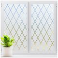 LUTE Frosted Window Privacy Film, Static Cling UV Sun Blocking Heat Control Window Cover, Removable Non-Adhesive Glass Sticker V