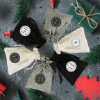 Naler 24 Pieces Christmas Advent Calendar Burlap Bags 2024, 24 Days Countdown Calendar Burlap Gift Bags For Diy Xmas Christmas H